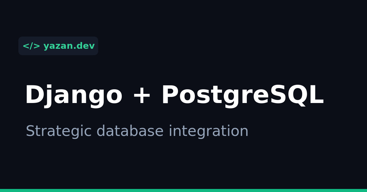 Enhancing Django Applications with PostgreSQL: A Strategic Database Integration