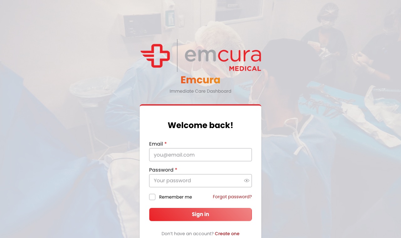 Emcura — Medical Dashboard